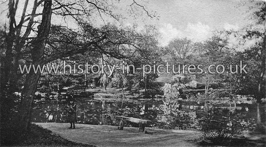 The Lake, Highams Park, Chingford, London. c.1904.